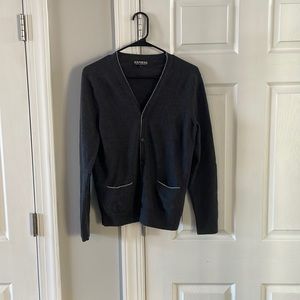 Express size M gray merino wool cardigan